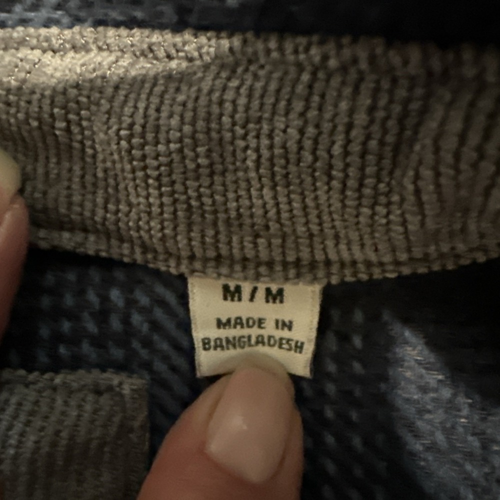 Orvis Plaid Flannel Shacket M Navy And Black Pockets Soft Cotton - Picture 5 of 10